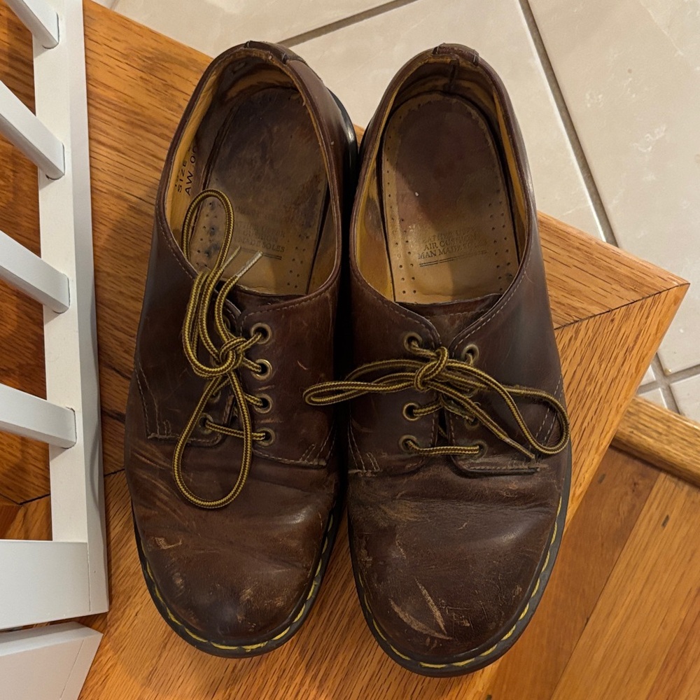 Dr Martens Brown Leather Men's Shoes